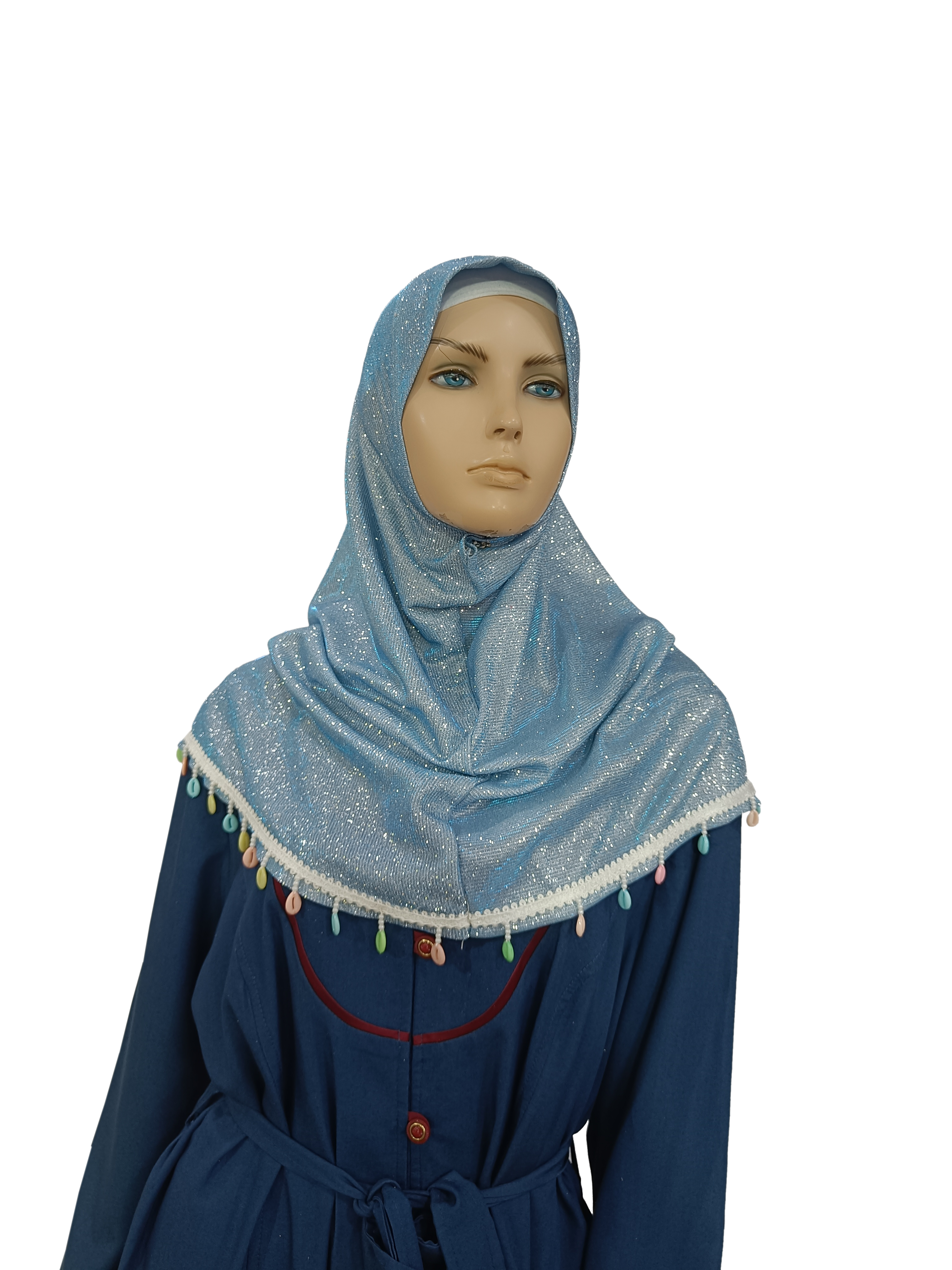 Party Wear Hijab with Lace - B004P023