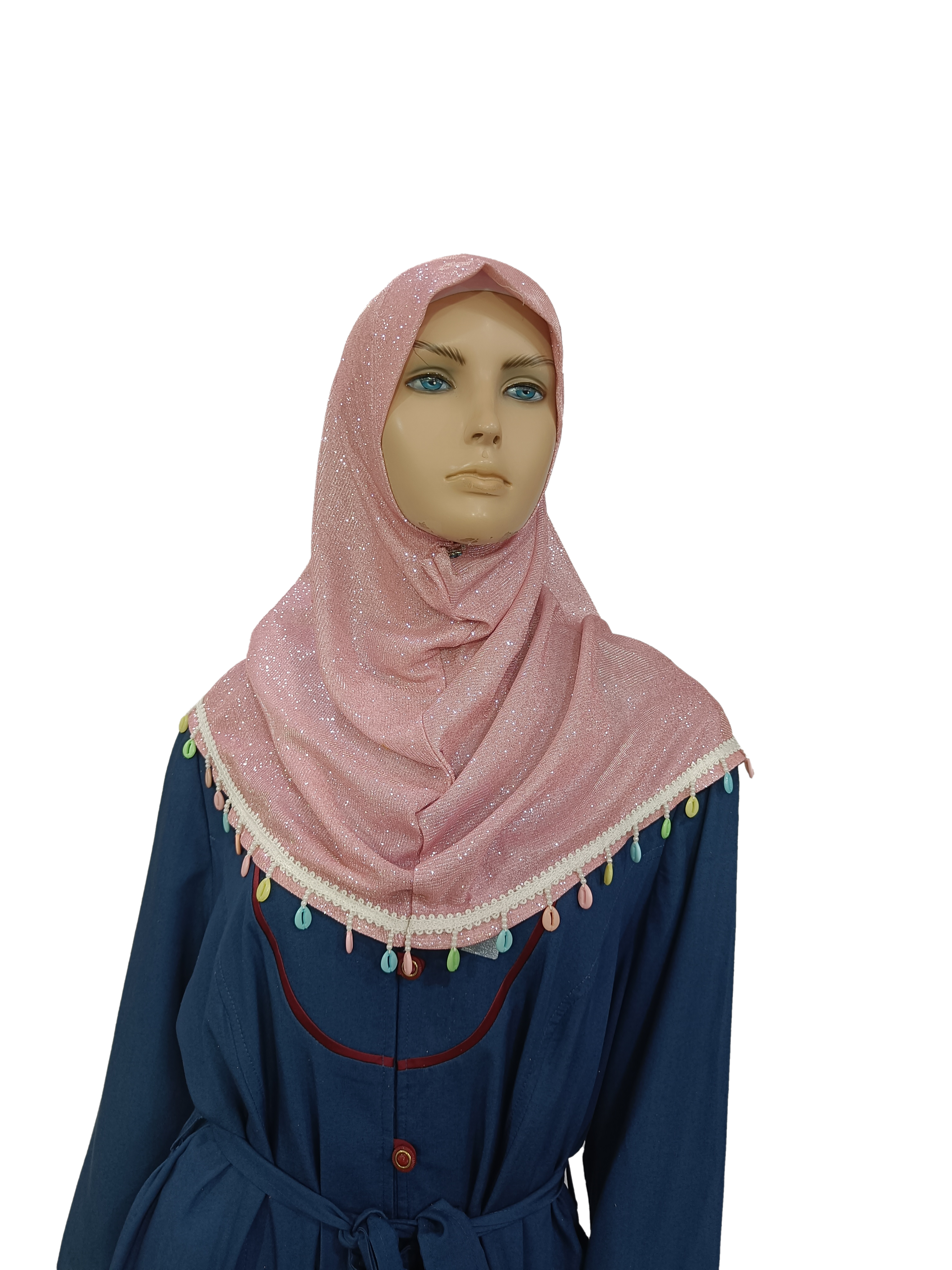 Party Wear Hijab with Lace - B004P024