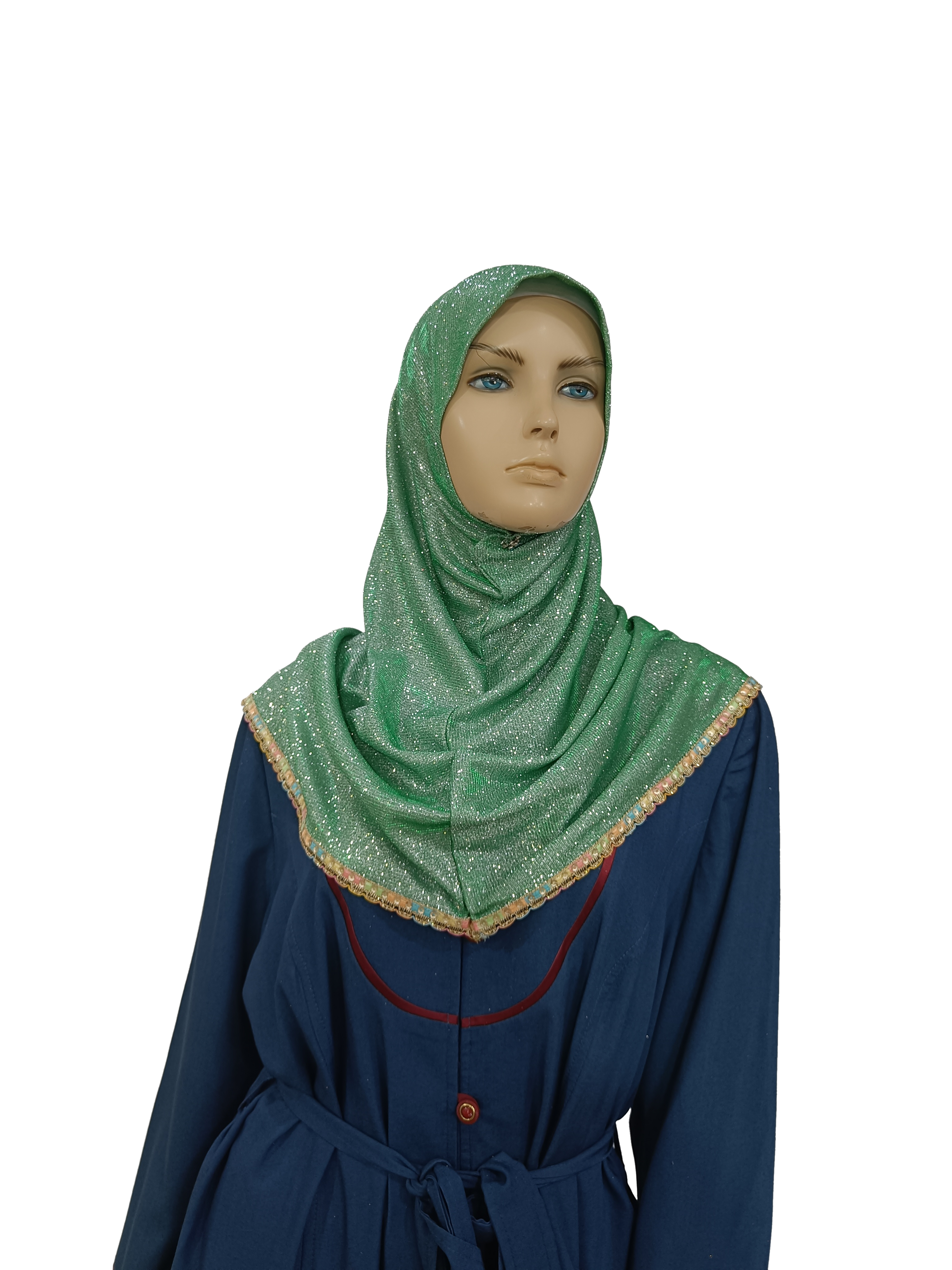 Party Wear Hijab with Lace - B004P025