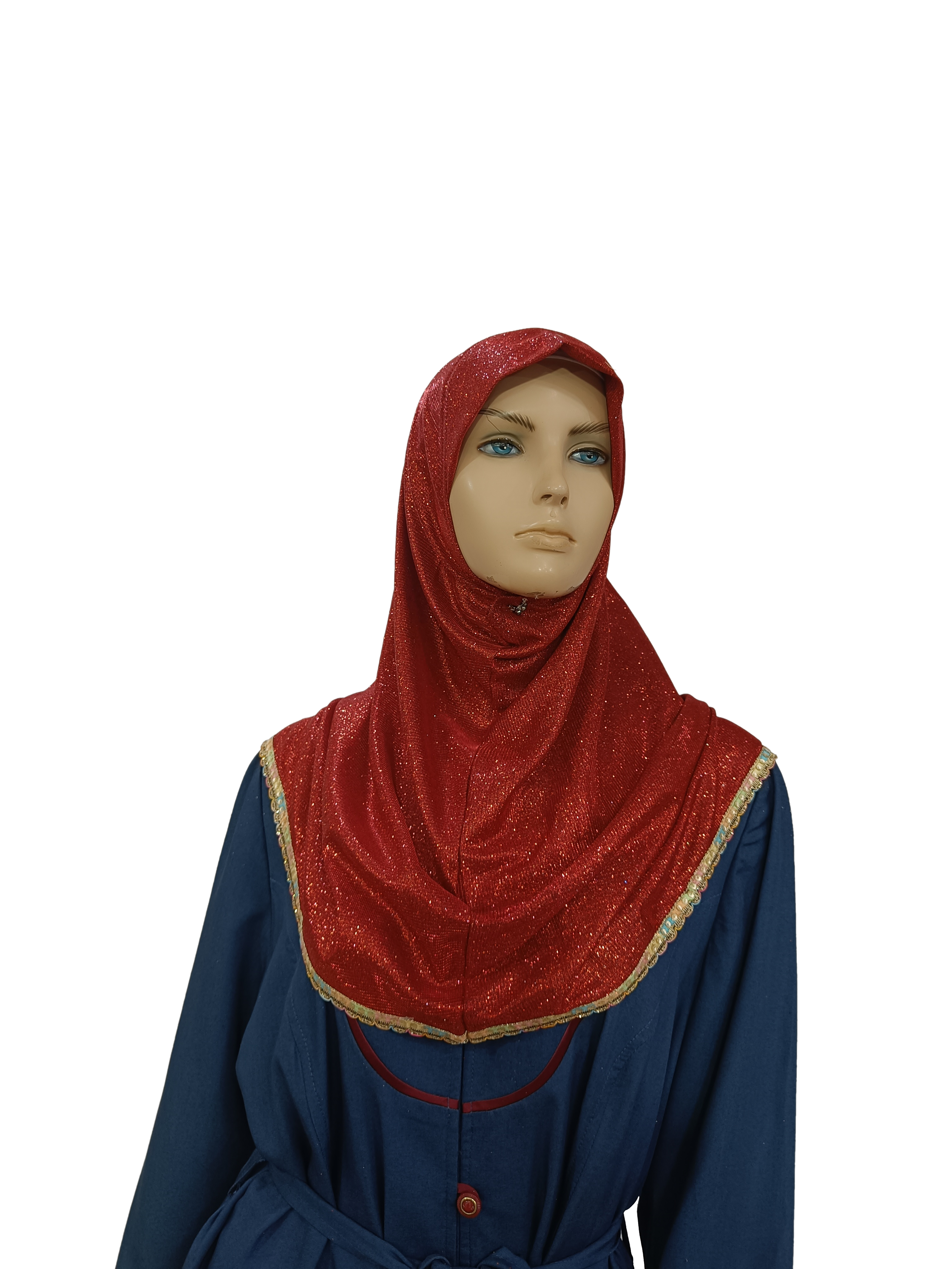 Party Wear Hijab with Lace - B004P026