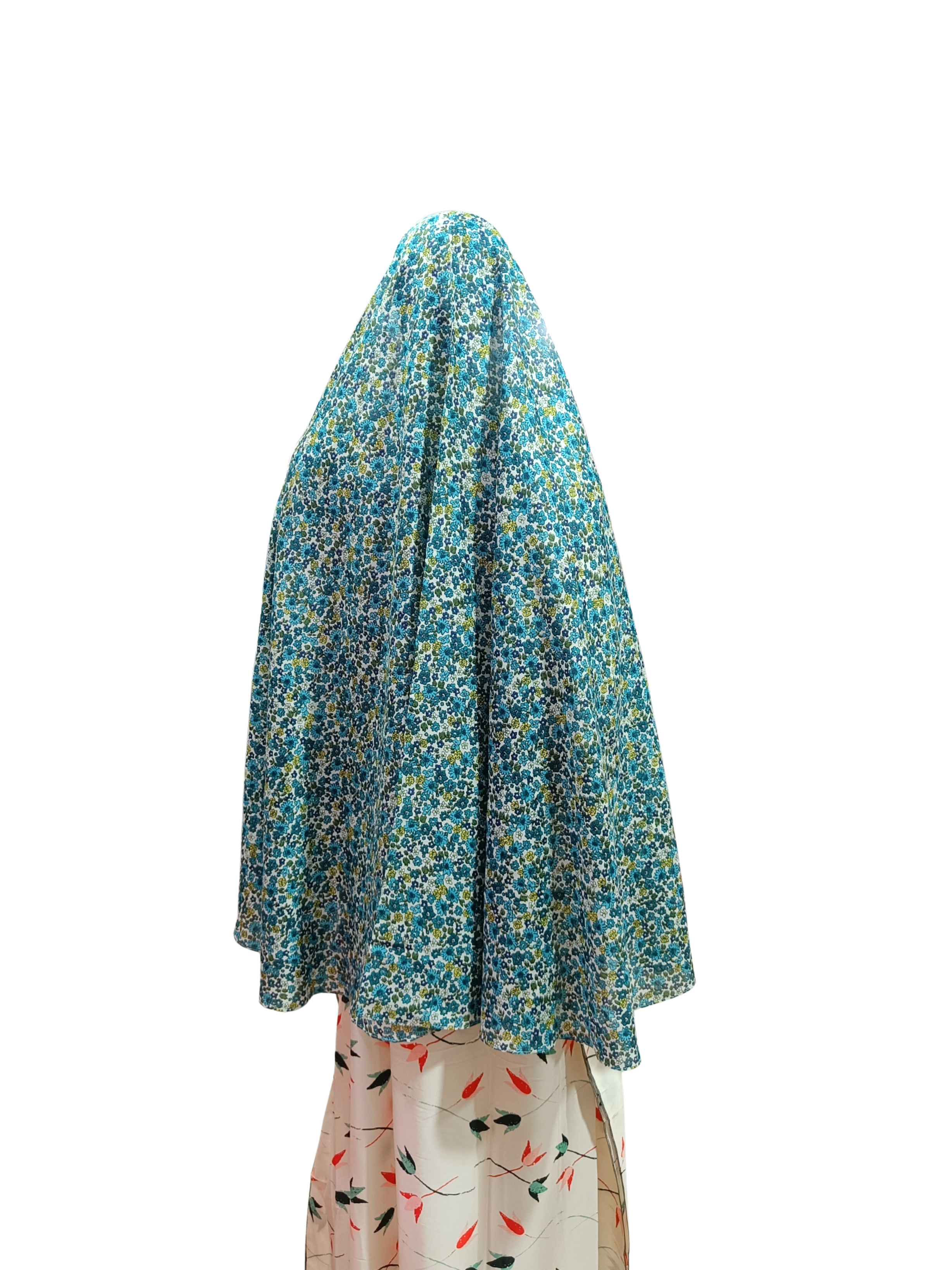 Printed Cotton Namaaz Hijab – Soft, Breathable & Full Coverage.B009P011