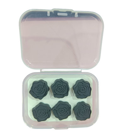 🧲Designer Hijab Magnets Set – Box of 6 (Rose Shape)- MP-014