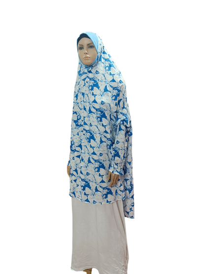 Printed Cotton Namaaz Hijab – Soft, Breathable & Full Coverage.B009P022