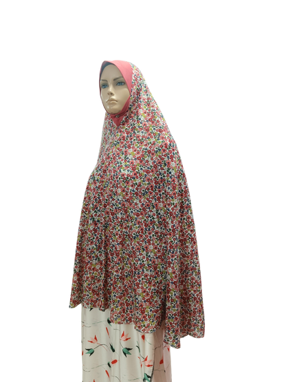 Printed Cotton Namaaz Hijab – Soft, Breathable & Full Coverage.B009P009