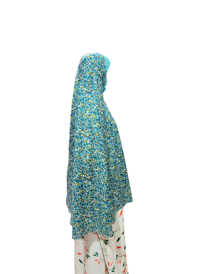 Printed Cotton Namaaz Hijab – Soft, Breathable & Full Coverage.B009P011